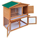 vidaXL || Outdoor Rabbit Hutch Small Animal House Pet Cage 3 Doors Wood 170160