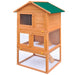 vidaXL || Outdoor Rabbit Hutch Small Animal House Pet Cage 3 Layers Wood 170161