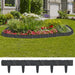 vidaXL || Plastic Garden / Lawn Fence Stone Look 41 pcs 32.8 ft 40917