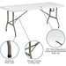 Flash Furniture || Portable Tailgate/Event Tent Set - 10'x10' White Pop Up Tent, 6-Foot Bi-Fold Table, Set of 4 White