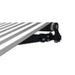Aleko Products || Retractable Black Frame Patio Awning 10 x 8 Feet - Gray and White Stripes