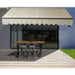 Aleko Products || Retractable Black Frame Patio Awning 10 x 8 Feet - Ivory