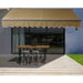 Aleko Products || Retractable Black Frame Patio Awning 10 x 8 Feet - Sand