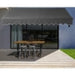 Aleko Products || Retractable Black Frame Patio Awning 12 x 10 Feet - Black