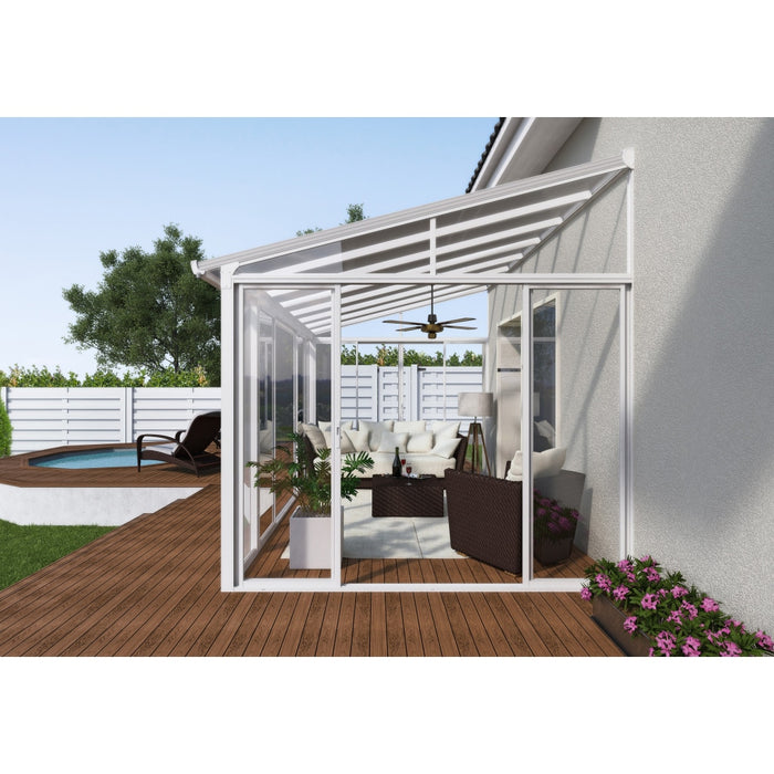Canopia by Palram || SanRemo 10' x 14' Patio Enclosure - White with Screen Doors (6)