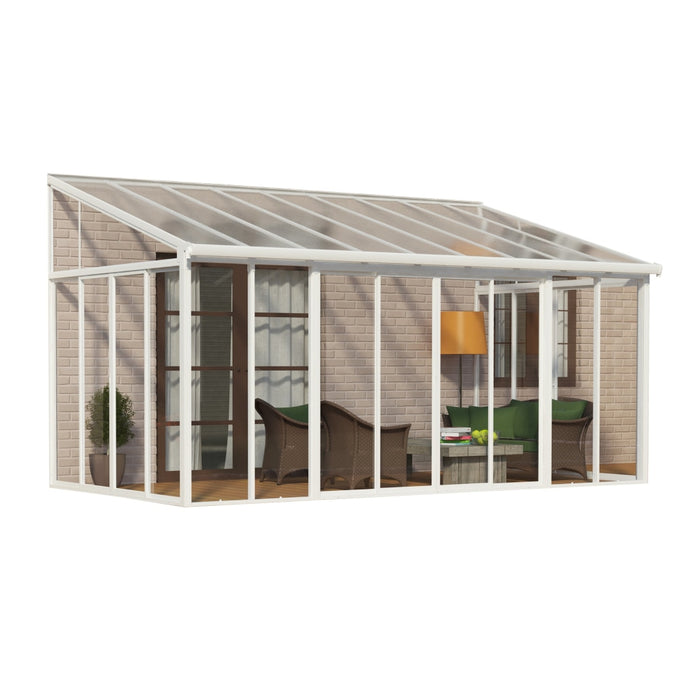 Canopia by Palram || SanRemo 10' x 18' Patio Enclosure - White with Screen Doors (6)
