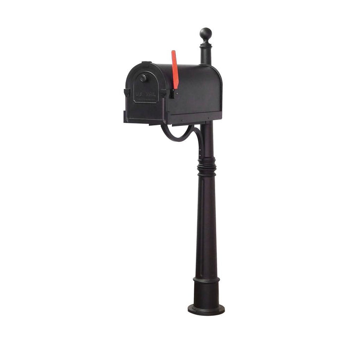 Special Lite Products || Savannah Curbside Mailbox and Ashland Decorative Aluminum Durable Mailbox Post with Ball Topper
