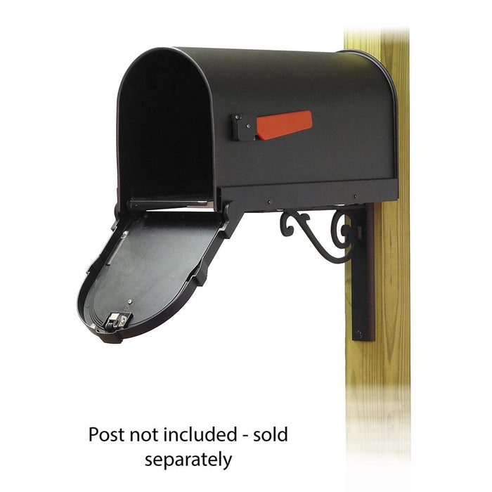 Special Lite Products || Savannah Curbside Mailbox with Baldwin front single mailbox mounting bracket