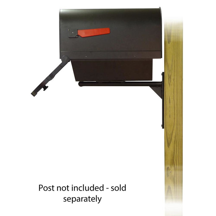 Special Lite Products || Savannah Curbside Mailbox with Newspaper tube and Ashley front single mailbox mounting bracket