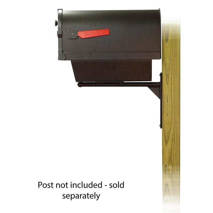 Special Lite Products || Savannah Curbside Mailbox with Newspaper tube and Ashley front single mailbox mounting bracket