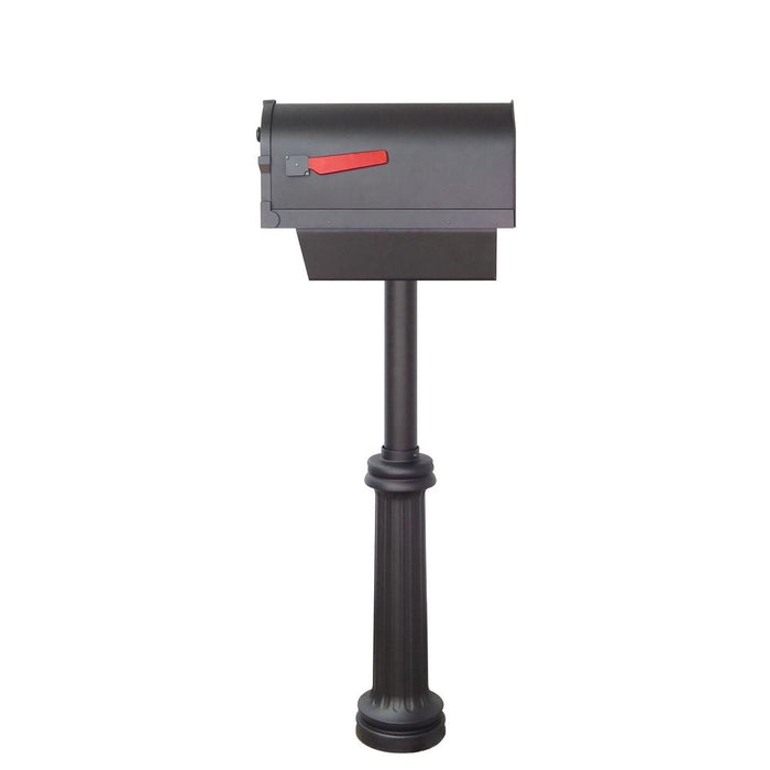 Special Lite Products || Savannah Curbside Mailbox with Paper Tube and Bradford Mailbox Post