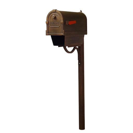 Special Lite Products || Savannah Curbside Mailbox with Paper Tube and Richland Mailbox Post
