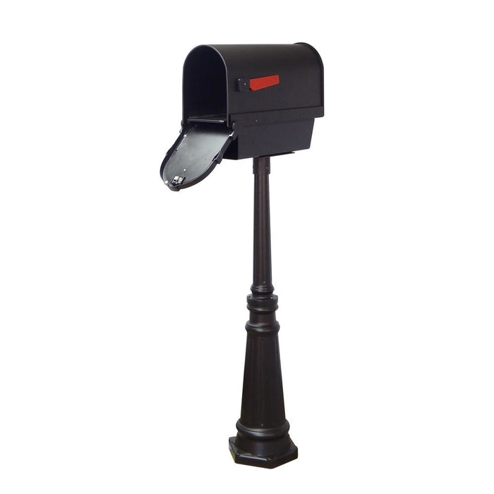 Special Lite Products || Savannah Curbside Mailbox with Paper Tube and Tacoma Mailbox Post