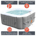 Aleko Products || Square Inflatable Jetted Hot Tub with Cover - 4 Person - 160 Gallon - Gray