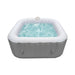 Aleko Products || Square Inflatable Jetted Hot Tub with Cover - 4 Person - 160 Gallon - Gray