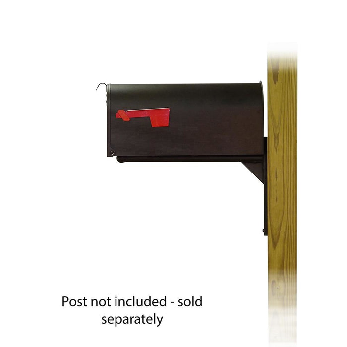 Special Lite Products || Standard Steel Curbside Mailbox with Ashley front single mailbox mounting bracket