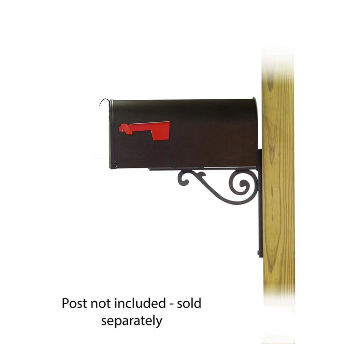 Special Lite Products || Standard Steel Curbside Mailbox with Baldwin front single mailbox mounting bracket