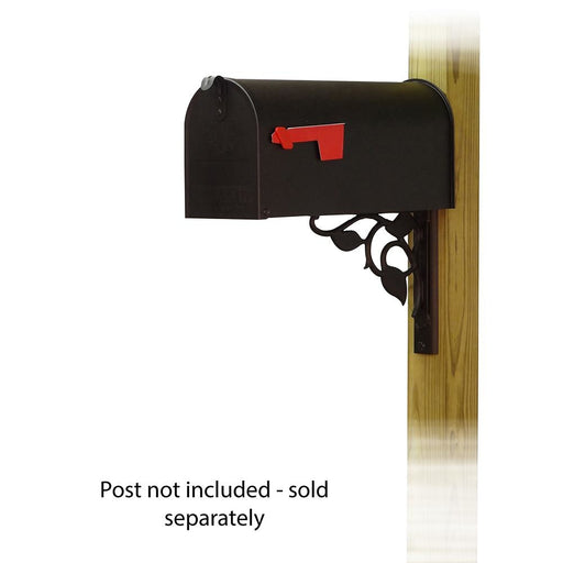 Special Lite Products || Standard Steel Curbside Mailbox with Floral front single mailbox mounting bracket