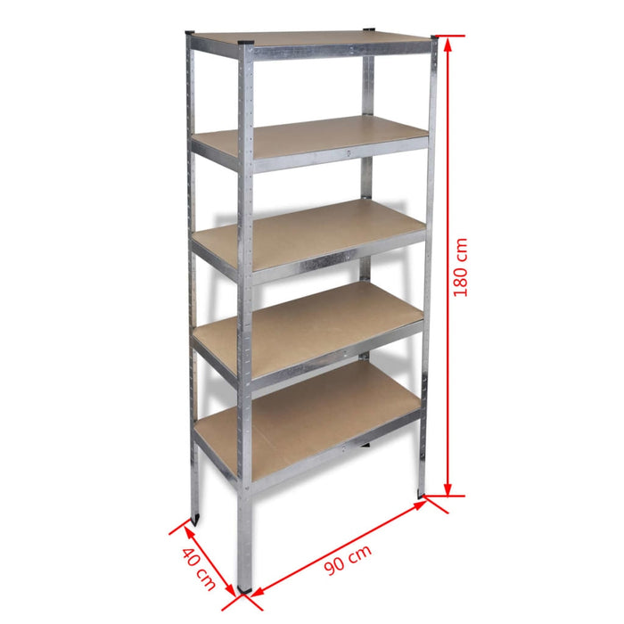 vidaXL || Storage Rack Garage Storage Shelf 5 pcs 270020