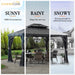 Sunjoy || SummerCove Outdoor Patio 10x12 Black 2-Tier Aluminum Backyard Hardtop Gazebo with Solar Panel, Netting and Metal Hook