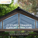 Sunjoy || SummerCove Outdoor Patio 11x13 Black Steel Gable Roof Backyard Hardtop Gazebo/Pavilion with Metal Ceiling Hook