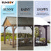 Sunjoy || SummerCove Outdoor Patio 12x14 Brown Wooden Frame Gable Roof Backyard Hardtop Gazebo/Pavilion with Ceiling Hook