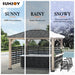 Sunjoy || SummerCove Outdoor Patio Grill Gazebo 11x11 Black Wooden Frame Privacy Screen Backyard Hardtop Gazebo with Shelf