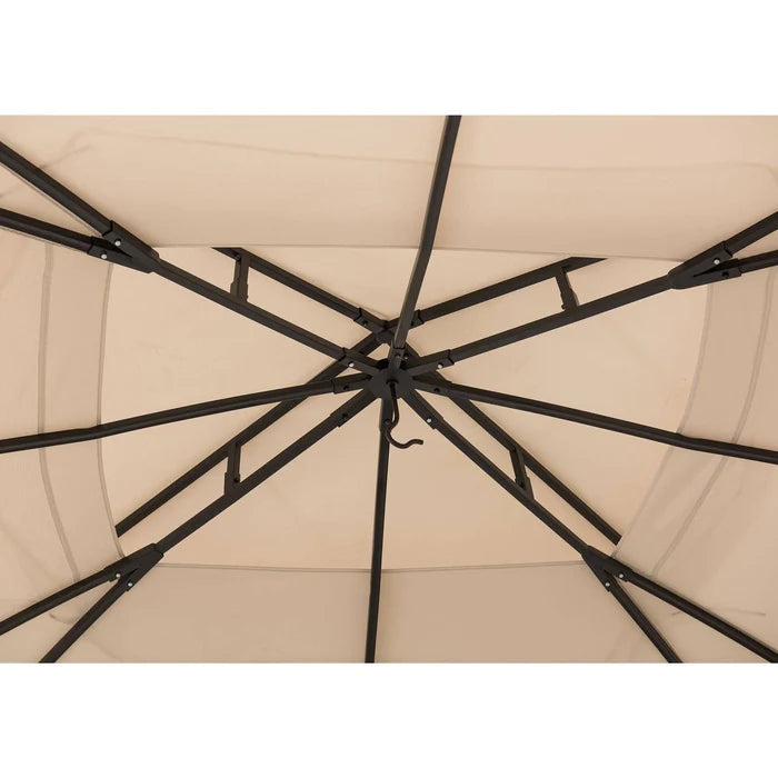 Sunjoy || Sunjoy 11 ft. x 13 ft. Octagon Gazebo with Beige Canopy