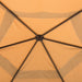 Sunjoy || Sunjoy 11 ft. x 11 ft. Tan and Brown 2-tone Pop Up Portable Hexagon Steel Gazebo