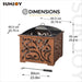 Sunjoy || Sunjoy 26 in. Outdoor Fire Pit Copper Steel Patio Fire Pit Wood Burning Backyard Fire Pit with Mesh Screen and Fire Poker