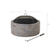 Sunjoy || Sunjoy Outdoor 26 in. Round Wood Burning Stone Fire Pit with Spark Screen and Poker
