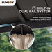 Sunjoy || Sunjoy Outdoor Patio 11x13 Black 2-Tier Aluminum Backyard Hardtop Gazebo with Metal Ceiling Hook and Netting