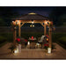 Sunjoy || Sunjoy Outdoor Patio 9x9 Brown Wooden Frame Backyard Hardtop Gazebo with Ceiling Hook