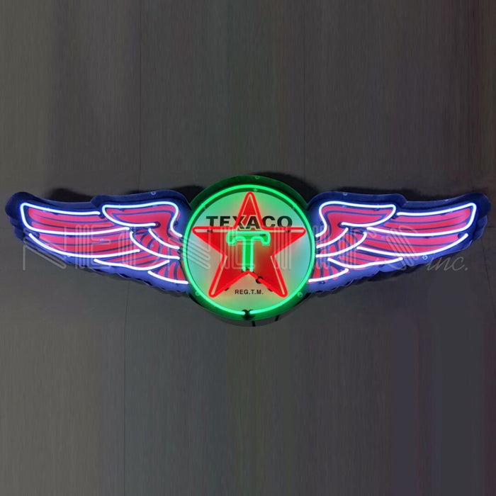 Neonetics || Texaco Wings Neon Sign In Steel Can