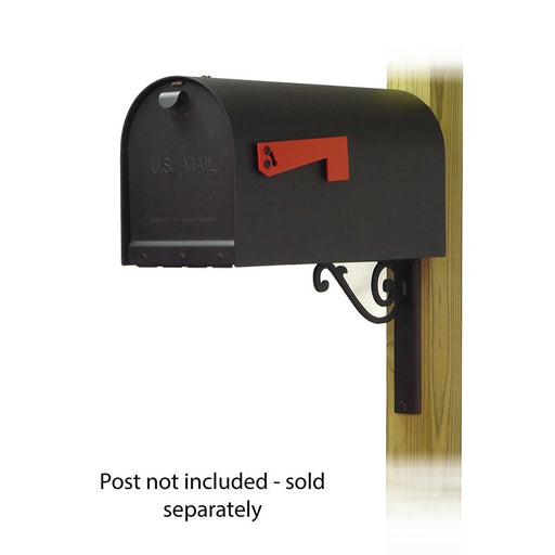Special Lite Products || Titan Aluminum Curbside Mailbox with Baldwin front single mailbox mounting bracket