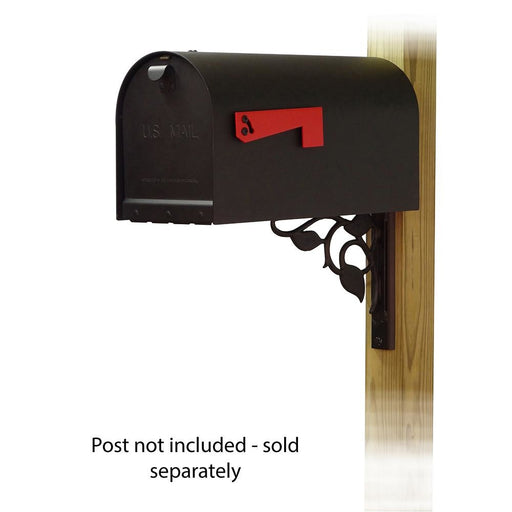 Special Lite Products || Titan Aluminum Curbside Mailbox with Floral front single mailbox mounting bracket