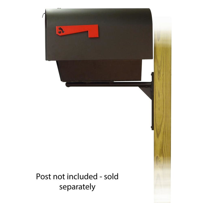 Special Lite Products || Titan Aluminum Curbside Mailbox with Newspaper tube and Ashley front single mailbox mounting bracket