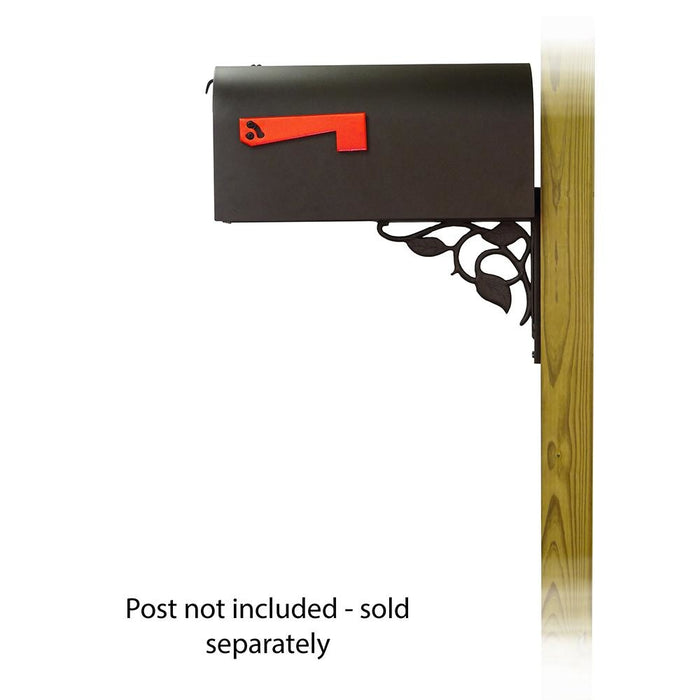 Special Lite Products || Titan Steel Curbside Mailbox with Floral front single mailbox mounting bracket