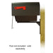 Special Lite Products || Titan Steel Curbside Mailbox with Newspaper tube and Ashley front single mailbox mounting bracket