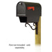 Special Lite Products || Titan Steel Curbside Mailbox with Newspaper tube and Sorrento front single mailbox mounting bracket