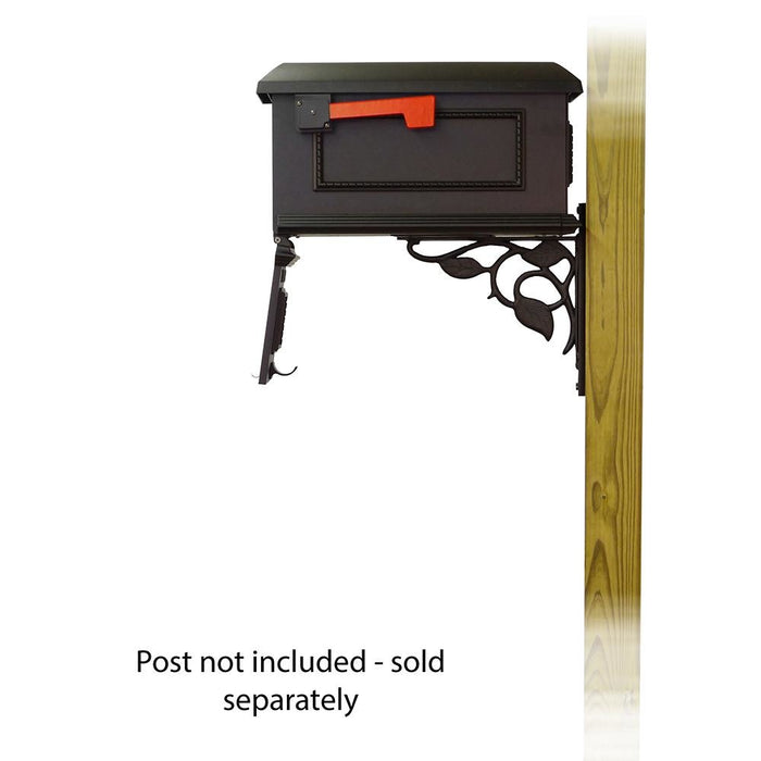 Special Lite Products || Traditional Curbside Mailbox with Floral front single mailbox mounting bracket