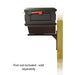 Special Lite Products || Traditional Curbside Mailbox with Newspaper tube and Ashley front single mailbox mounting bracket
