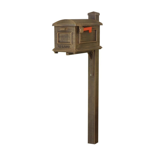 Special Lite Products || Traditional Curbside Mailbox with Wellington Mailbox Post, Copper