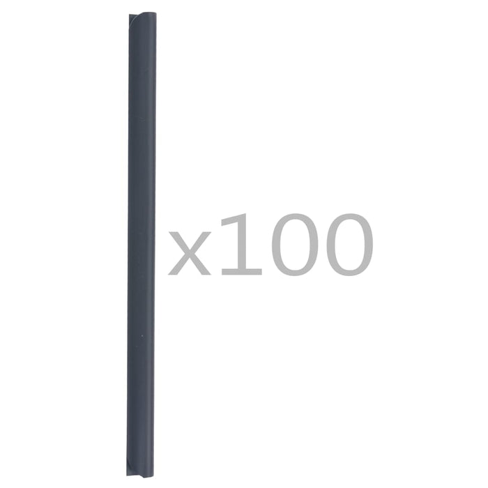 vidaXL || vidaXL 100 pcs Fence Strip Clips PVC Anthracite 45477
