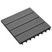 vidaXL || vidaXL 11 pcs Decking Tiles Deep Embossed WPC 11.8" x 11.8" 1 sqm Gray 45035
