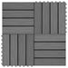 vidaXL || vidaXL 11 pcs Decking Tiles Deep Embossed WPC 11.8" x 11.8" 1 sqm Gray 45035