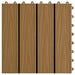 vidaXL || vidaXL 11 pcs Decking Tiles Deep Embossed WPC 11.8" x 11.8" 1 sqm Teak Color 45037
