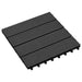 vidaXL || vidaXL 11 pcs Decking Tiles WPC 11.8" x 11.8" 1 sqm Black 45023