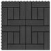 vidaXL || vidaXL 11 pcs Decking Tiles WPC 11.8" x 11.8" 1 sqm Black 45026