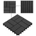 vidaXL || vidaXL 11 pcs Decking Tiles WPC 11.8" x 11.8" 1 sqm Black 45031